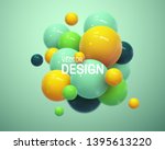 abstract composition with 3d... | Shutterstock .eps vector #1395613220