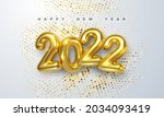 happy new 2022 year. holiday... | Shutterstock .eps vector #2034093419