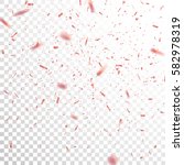 pink confetti. vector festive... | Shutterstock .eps vector #582978319