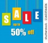 sale poster with percent ... | Shutterstock .eps vector #1160356606