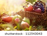 Organic Fruit In Basket In...