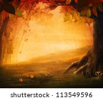 Autumn Design   Forest In Fall. ...