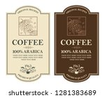 collection of coffee labels... | Shutterstock .eps vector #1281383689