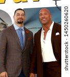 Small photo of LOS ANGELES - JUL 13: Roman Reigns, Dwayne Johnson at the "Fast & Furious Presents: Hobbs & Shaw" Premiere at the Dolby Theater on July 13, 2019 in Los Angeles, CA