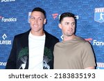 Small photo of LOS ANGELES - JUL 18: Aaron Judge, Clay Holmes at the MLBPA x Fanatics "Players Party" at City Market Social House on July 18, 2022 in Los Angeles, CA