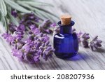Lavender Oil In A Glass Bottle...