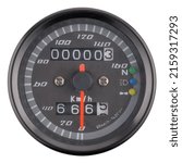 Motorcycle Odometer Isolated On ...