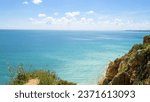 Cliffs view by Atlantic Ocean, Lagos, Algarve, Portugal.