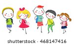 sketch children | Shutterstock .eps vector #468147416