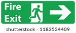 emergency fire exit door and... | Shutterstock .eps vector #1183524409