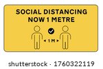 social distance is now 1 metre... | Shutterstock .eps vector #1760322119