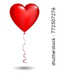 Vector Red Balloon In Form Of...