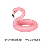 swimming ring in shape of pink... | Shutterstock . vector #791969656