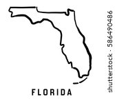 Florida State Map Outline  ...