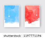 watercolor blue and red color... | Shutterstock .eps vector #1197771196
