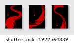 red ink brush stroke on black... | Shutterstock .eps vector #1922564339