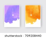 watercolor color design banners ... | Shutterstock .eps vector #709208440