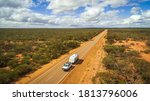 Aerial View Of 4wd Vehicle And...