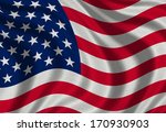 fabric texture of usa flag... | Shutterstock . vector #170930903