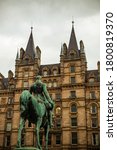 Small photo of Prince Consort Albert Equestrian Statue in front of North Western Hotel in Liverpool, England, United Kingdom