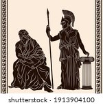 ancient greek old man... | Shutterstock .eps vector #1913904100