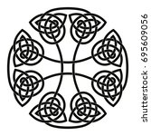 celtic cross. national ornament ... | Shutterstock .eps vector #695609056