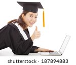 female graduation using a... | Shutterstock . vector #187894883