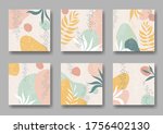 set of six square background... | Shutterstock .eps vector #1756402130