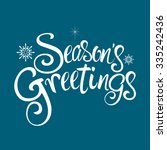 text of season's greetings with ... | Shutterstock .eps vector #335242436