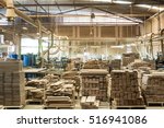 Stacked wood pine timber production for processing and furniture production at woodworking enterprise,door industrial factory. 
