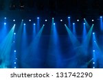 Blue Stage Lights  Light Show...