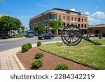 Small photo of Franklin, Tennessee USA - May 12, 2023: Memorial to the confederate solders of the American Civil War along Main Street in this rural small town south of Nashville