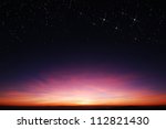 Sunset Sky Star Background...