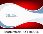 red background vector blue line ... | Shutterstock .eps vector #151480016