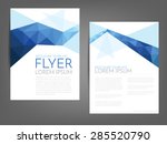 blue polygonal line brochure... | Shutterstock .eps vector #285520790