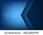 blue angle arrow overlap vector ... | Shutterstock .eps vector #482283499
