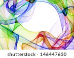 Abstract Colorful Ribbon Waves 