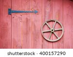Wood Shed Door With Antique...