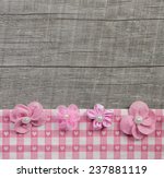 Four Pink Handmade Flowers On...