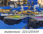 Automatic Screen Printing Machine Carousel in Print Office