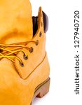 Yellow Men's Boots Isolated On...