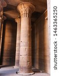 Column In Philae Temple  Aswan...