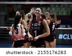 Small photo of ISTANBUL, TURKEY - DECEMBER 21, 2021: Lauren Carlini in Turkish Airlines vs VK Dukla Liberec CEV Champions League Volley Match in Burhan Felek Sport Hall