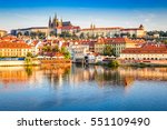 Prague, Bohemia, Czech Republic. Hradcany is the Praha Castle with churches, chapels, halls and towers from every period of its history.