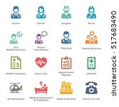 colored medical services icons... | Shutterstock .eps vector #517683490