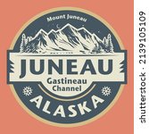 Abstract stamp or emblem with the name of Juneau, Alaska, vector illustration