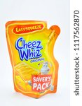 Small photo of QUEZON CITY, PH - JUNE 21: Cheez Whiz cheese spread on June 21, 2018 in Quezon City, Philippines. Cheez Whiz brand name is a manufacturer of cheese spread products in the Philippines.