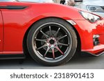 Small photo of PARANAQUE, PH - MAR 12 - Toyota 86 wheel at Sneaky mods car meet on March 12, 2023 in Paranaque, Philippines. Sneaky mods is a car meet event in the Philippines.