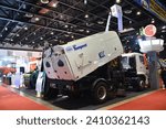 Small photo of PASAY, PH - NOV 11 - Schwarze gs6 tempest air street sweeper at Philconstruct on November 11, 2023 in Pasay, Philippines. Philconstruct is a annual construction show in Philippines.