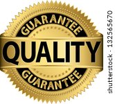 quality guarantee golden label  ... | Shutterstock .eps vector #132565670